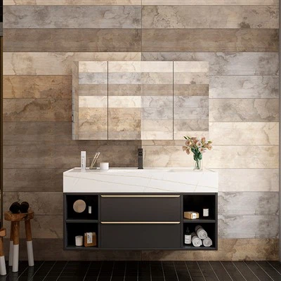 Vanity Bilik Mandi Dipasang di Dinding Moden