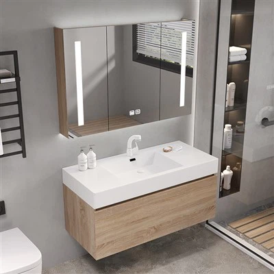Set Kabinet Besen Basuh Kesombongan Bilik Mandi Terapung